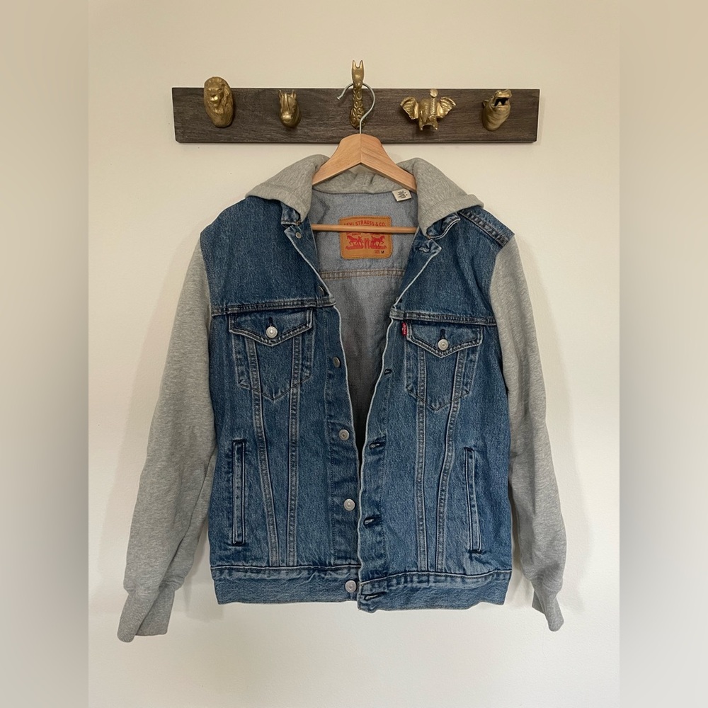 Levi's Denim Jacket with Gray Sleeves